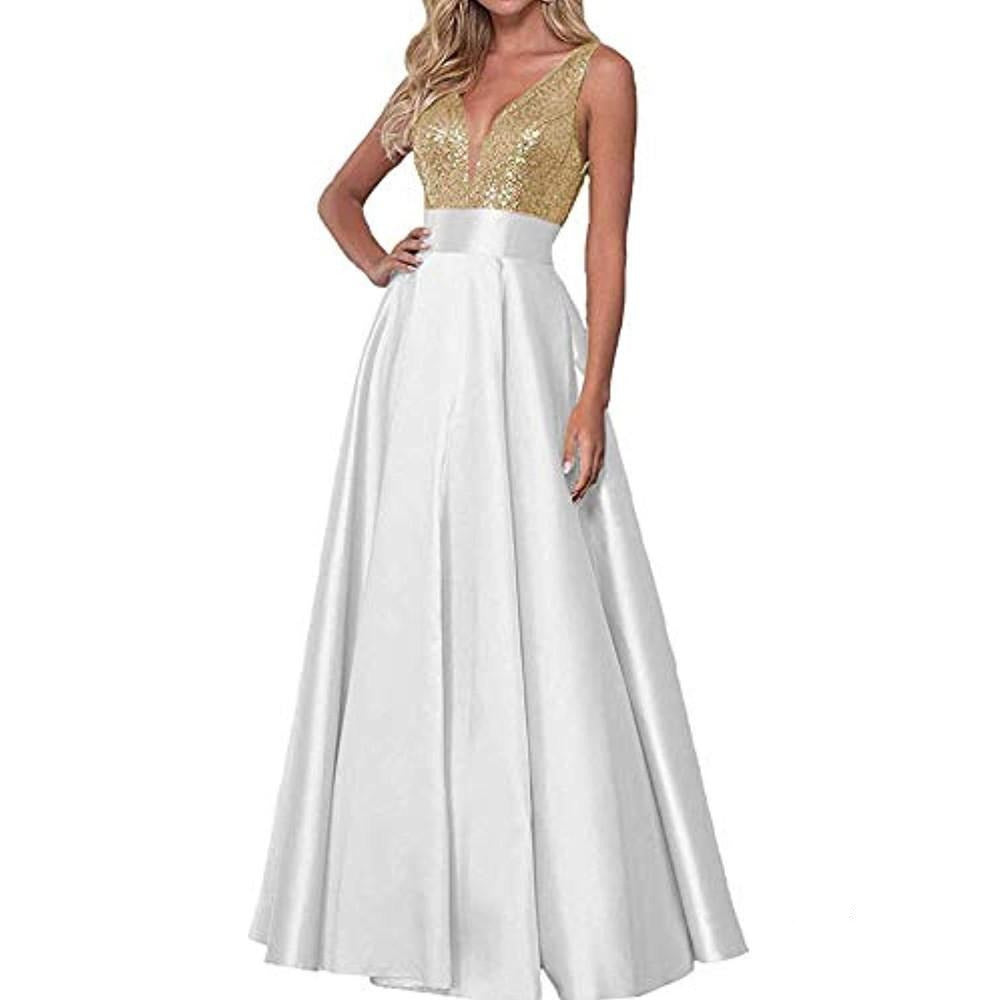 sd-hk Rose Gold Prom Sequin Top V Neck Bridesmaid Dresses SD Dresscode & Fashiontrends sd-hk Rose Gold Prom Sequin Top V Neck Bridesmaid Dresses SD Dresscode & Fashiontrends