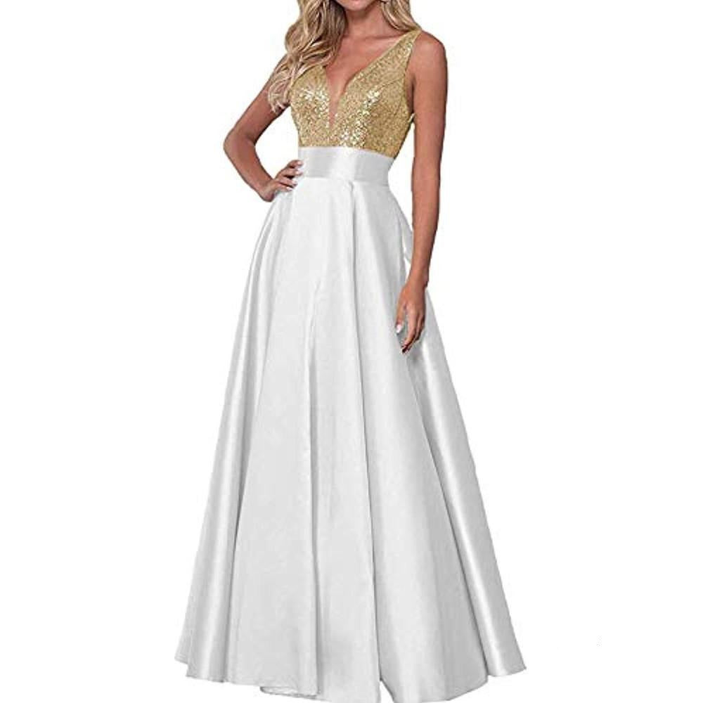 White long prom dress