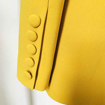 Women's Black Yellow Two Piece Pantsuit + Flare Bottoms Two Piece Pantsuit Set