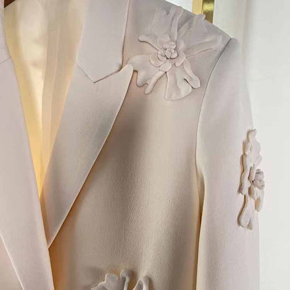 Women Crepe Couture Applique Jacket Fashion Coat