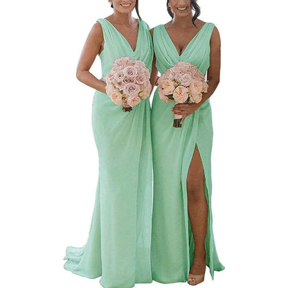 Chiffon Bridesmaid Dress Long Formal Evening Prom Party Gown