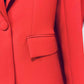 Women's Red Pantsuit Blazer+High Waisted Flare Pants Suit Wedding Pantsuit