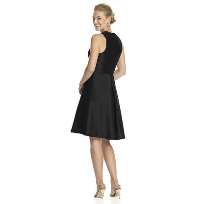 Satin Homecoming Dress Sleeves V Neck Wedding Guest Dress Event Dress Short