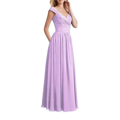 Womens Long Sleeveless Flowy Bridesmaid Cocktail Evening Gown Maxi Dress