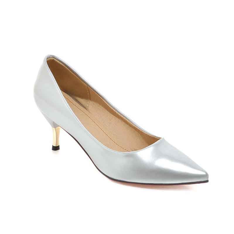 Women Basic Stilettos Low Heels Pointed Toe Pumps 6cm