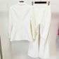 Women's Pantsuit Blazer+High Waisted Flare Pants Suit Wedding Pantsuit Black White