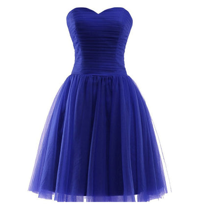 sd-hk Off The Shoulder Bridesmaid Dress Strapless Evening Short Prom