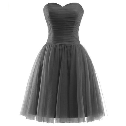 sd-hk Off The Shoulder Bridesmaid Dress Strapless Evening Short Prom