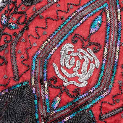 Women's Flapper Dresses 1920s V Neck Beaded Fringed Great Gatsby Dress