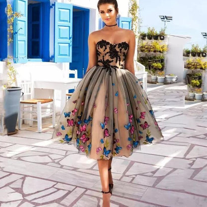 sd-hk A-Line Sweetheart Neckline Knee Length Homecoming Dresses