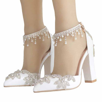 Women's Stiletto High Heel Dress Pumps Pointy Toe Bridal Wedding Evening Party Shoes