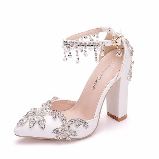 Women's Stiletto High Heel Dress Pumps Pointy Toe Bridal Wedding Evening Party Shoes