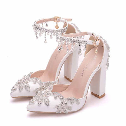 Women's Stiletto High Heel Dress Pumps Pointy Toe Bridal Wedding Evening Party Shoes