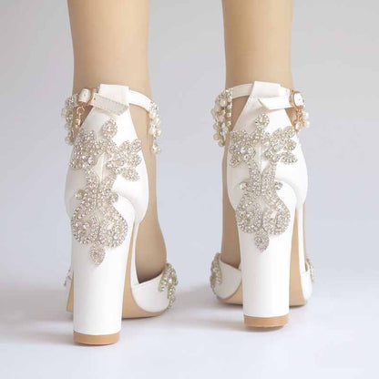 Women's Stiletto High Heel Dress Pumps Pointy Toe Bridal Wedding Evening Party Shoes