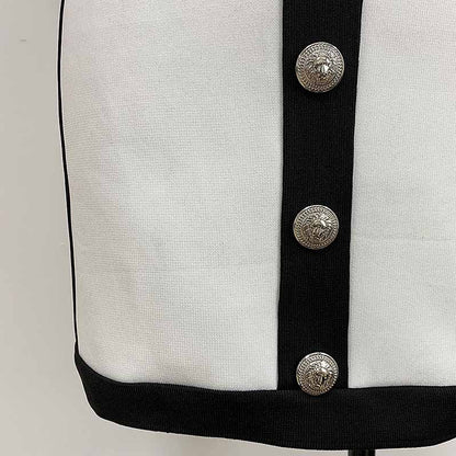 Short Sleeve V Neck Colorblock Bodycon Mini Dress