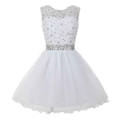 Women's Tulle Short Applique Beading Formal Homecoming Cocktail Party Dress