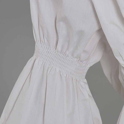 Women Puff Sleeve Dresses Mini Summer Shirt Dress Colorful Summer Dress