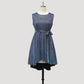 sd-hk Gray Sequin Short Dress Lace Up Sleeveless Bridesmaid Dress
