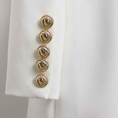 Ladies Belted Double Breasted Blazer Dress Long Sleeves Coat