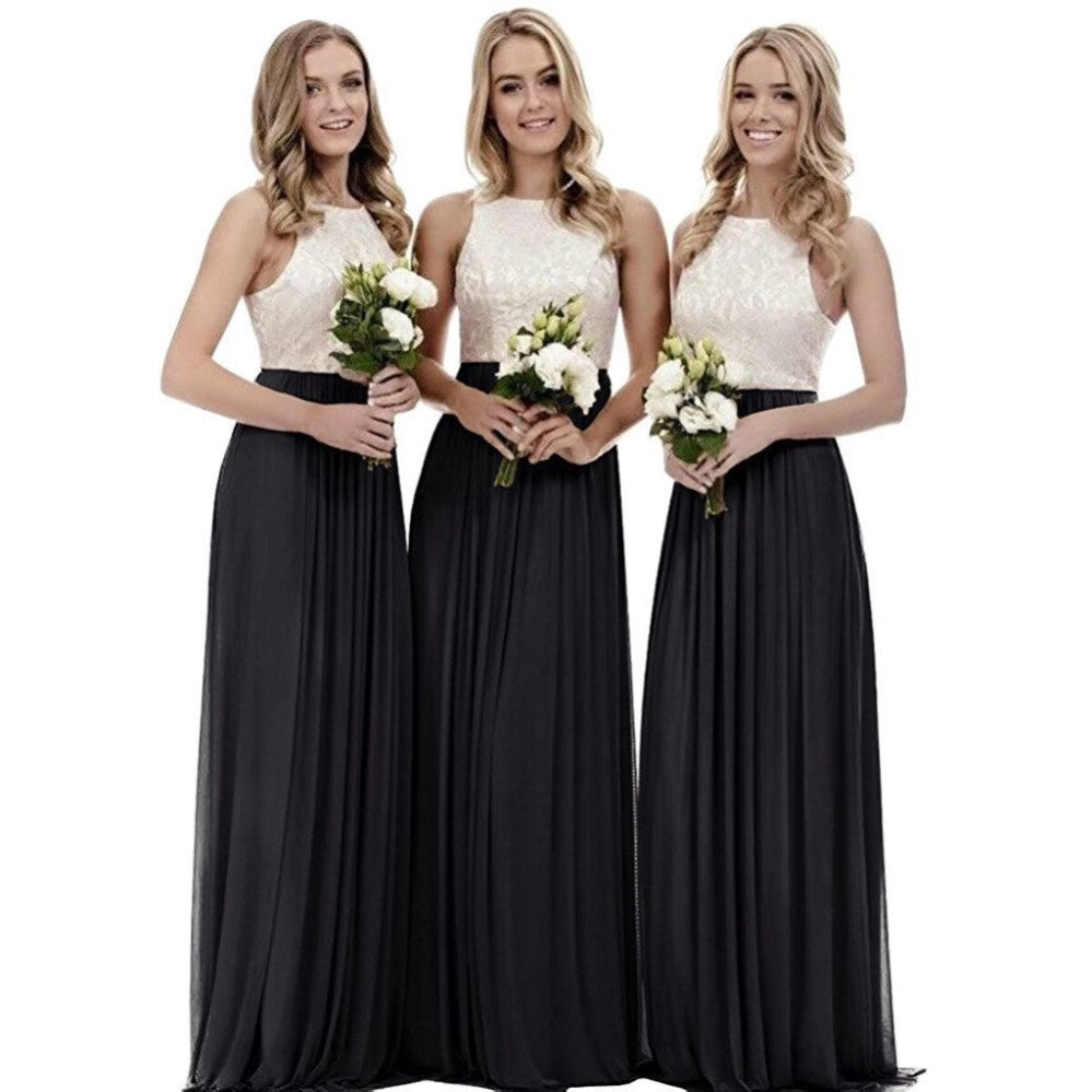 Long Lace Bridesmaid Dress Wedding Guest Dress Lace Gown A Line Prom For Women