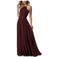 Long Chiffon Prom Bridesmaids Dresses Sling Party Gowns