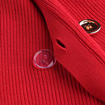 Women Ribbed-knit Red Minidress Short-sleeve Dress V-neck Cockail Dress