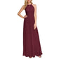 sd-hk Long Chiffon Bridesmaids Dresses Off The Shoulder Party Gowns For Women