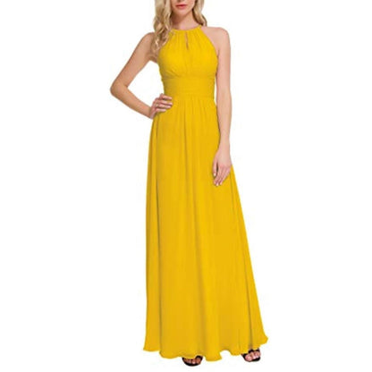 sd-hk Long Chiffon Bridesmaids Dresses Off The Shoulder Party Gowns For Women
