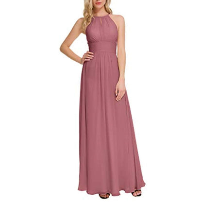 sd-hk Long Chiffon Bridesmaids Dresses Off The Shoulder Party Gowns For Women
