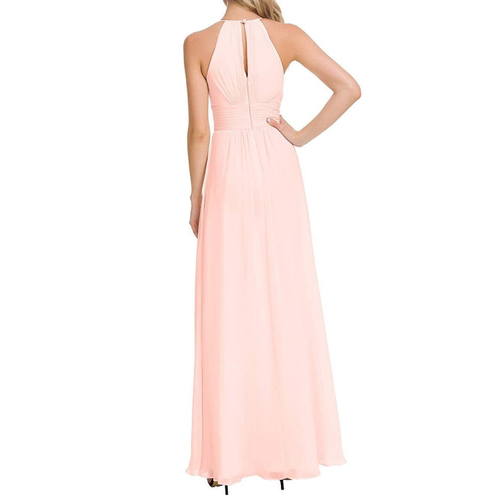 sd-hk Long Chiffon Bridesmaids Dresses Off The Shoulder Party Gowns For Women
