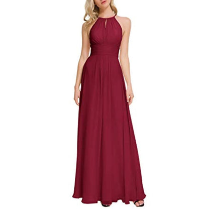 sd-hk Long Chiffon Bridesmaids Dresses Off The Shoulder Party Gowns For Women