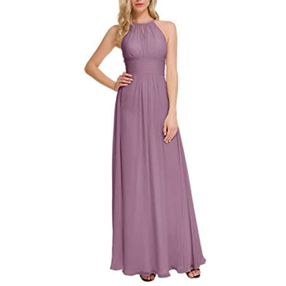 sd-hk Long Chiffon Bridesmaids Dresses Off The Shoulder Party Gowns For Women