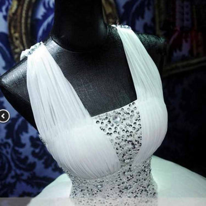 Ball Gown Sleeveless Floor-Length Beading Sequin Tulle Wedding Dresses