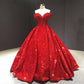 Ball Gown Sleeveless Off-the-Shoulder Sweep Trail / Floor Length With Ruffles Sequins Dresses Metallic Tail Dresses