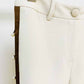 Women White Blazer Lace up Closure Coat + Flare Trousers Suit