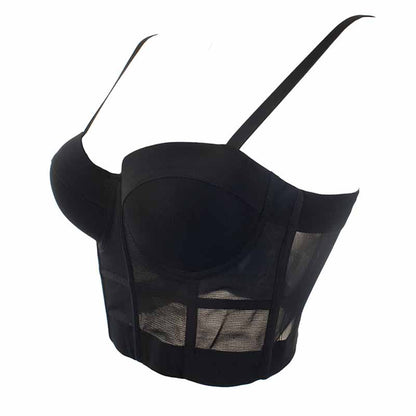 Women's Bustier Crop Top Sexy Corset Top Bra