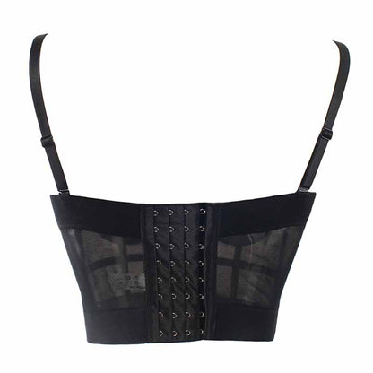 Women's Bustier Crop Top Sexy Corset Top Bra