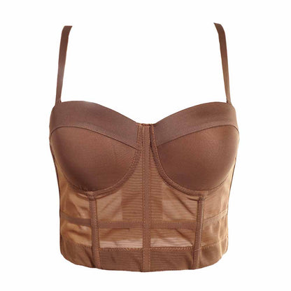 Women's Bustier Crop Top Sexy Corset Top Bra