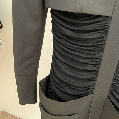 Women's Collar Long Sleeve Bodycon Pencil Mini Dress