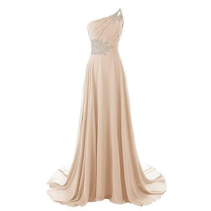 sd-hk One Shoulder Ombre Prom Dress Elegant Gown