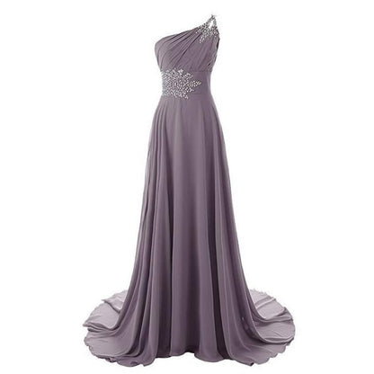 sd-hk One Shoulder Ombre Prom Dress Elegant Gown
