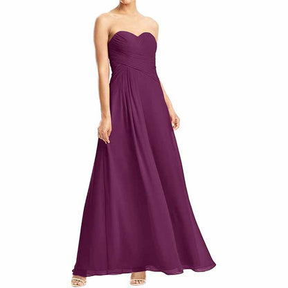 Chiffon Bridesmaid Dress Custom Prom Dress Long Evening Gowns