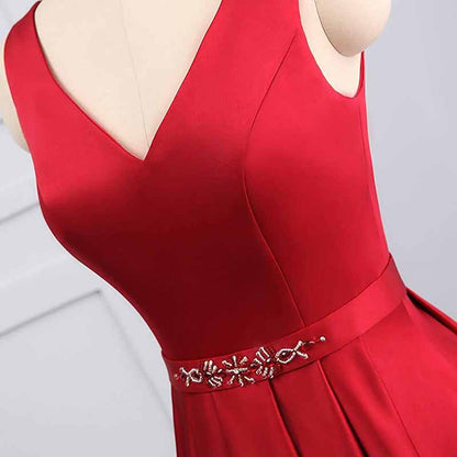 Women's Satin Bridesmaid Dress With Pocket Long Formal Evening Party Maxi Dress