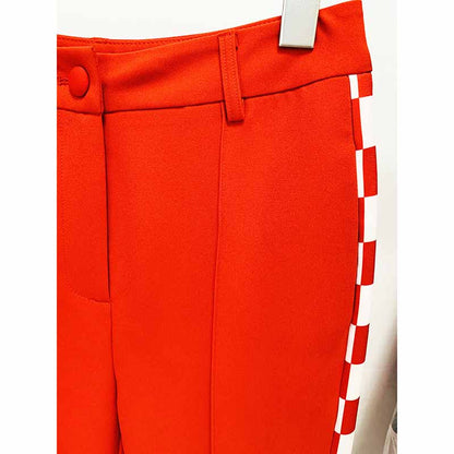 Women Pantsuits Wedding Tuxedos Party Suit + Flare Trousers Suit Two Piece Red Pantsuits