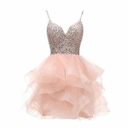 Women's Tulle Gala Prom Dress Short Homecoming Cocktail Gowns
