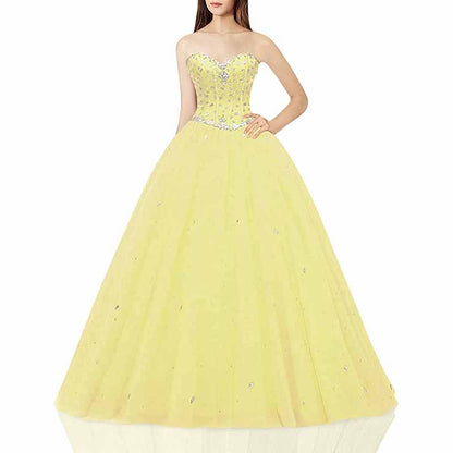 Women's Sweetheart Ball Gown Tulle Quinceanera Dresses Prom Dress
