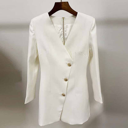 Women's Long Sleeves Buttons Bodycon Mini Dresses