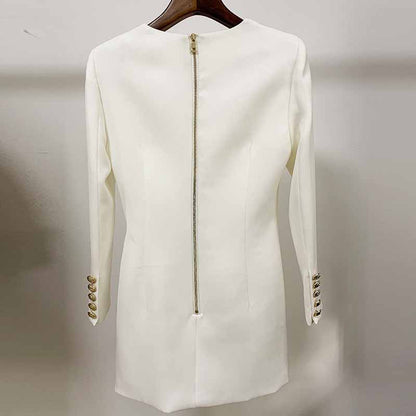 Women's Long Sleeves Buttons Bodycon Mini Dresses