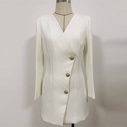 Women's Long Sleeves Buttons Bodycon Mini Dresses