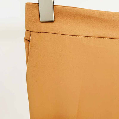 Elastic Waisted Skinny Formal Pants with Pocket Colour Pencil Pants